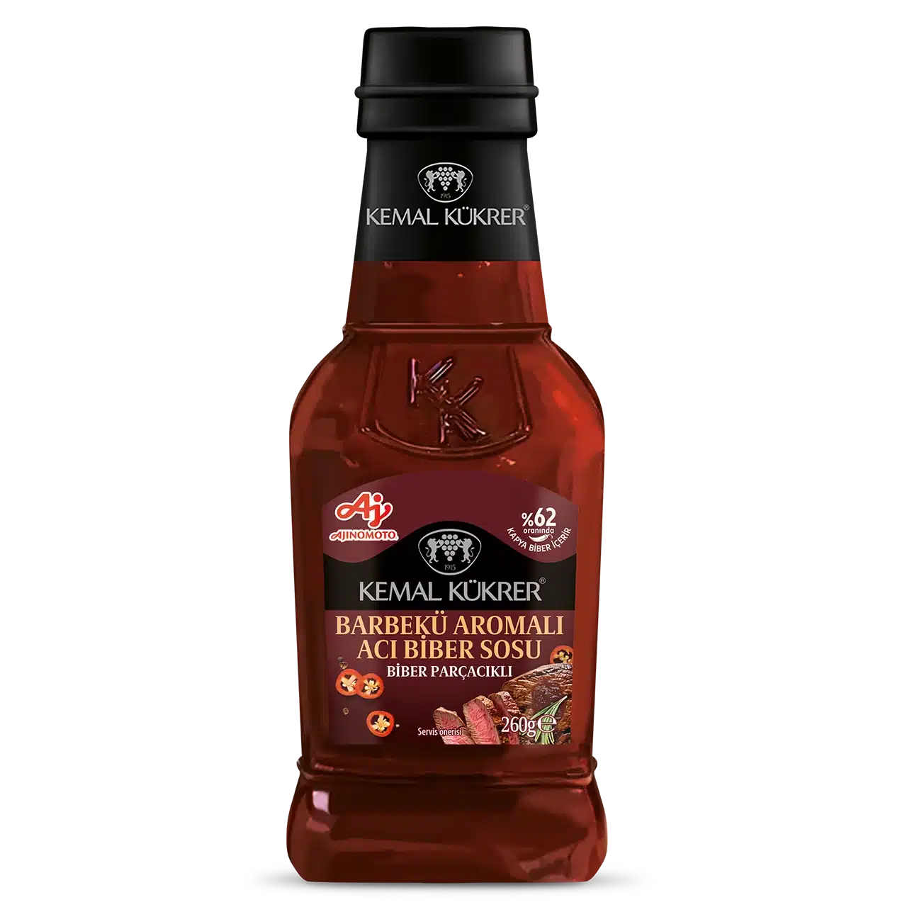 Kemal Kükrer Barbekü Aromalı Biber Parçacıklı Acı Biber Sosu 250ml